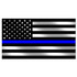 Police Officer Thin Blue Line American Flag Decal Set