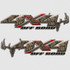 4x4 Autumn Stalker Camouflage Red Skull Truck Decal Set