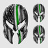 Thin Green Line Spartan Helmet Military Decal Set