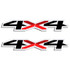 Chevy Silverado 4x4 Black and Red Truck Decals