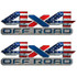 4x4 Dodge Ram American Flag Truck Decal Set