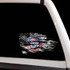 Subdued American Tattered Jeep Flag Decal Set