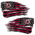 South Carolina Tattered Flag Gamecocks Decal Set