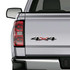 4x4 Black Red Silverado Truck Decal Set