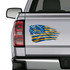 Golden State Warriors Basketball Tattered Flag Decal Set