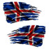 Iceland Flag Distressed Icelandic Decal Set