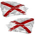 Alabama Tattered State Flag Decal Set