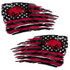 Arkansas Razorbacks Tattered American Flag Decal Set