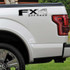 FX4 Black Chrome Printed Vinyl Truck Decal Set