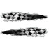 Racing Ripped Metal Checkered Flag Decal Set