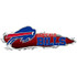 Buffalo Bills Ripped Metal Football Decal