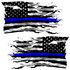 Blue Line  American Battle Flag Vinyl Decal Set