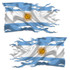 Argentina Battle Flag Son of May Vinyl Decal Set