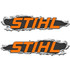 STIHL Ripped Metal Power Equipment Decal Set