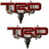 TRD Timber Skull Red Camouflage Toyota Decal Set
