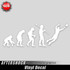 Volleyball Evolution Sticker