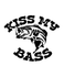Kiss My Bass Fishing Sticker