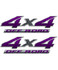 4x4 Purple Carbon Fiber Sticker Set