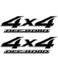 4x4 Black Sticker Set