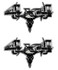 Gray Camo Skull 4x4 Sticker set
