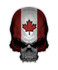 Canadian Flag Leaf Skull Sticker
