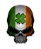 Irish Clover Ireland Flag Skull Sticker