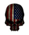 American Flag Skull Decal USA Sticker