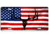 American Flag Archery Skull License Plate