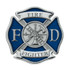Blue Firefighter Cross Sticker