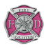Pink Firefighter Cross Sticker