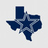 Dallas Cowboys Texas Football Tumbler Decal
