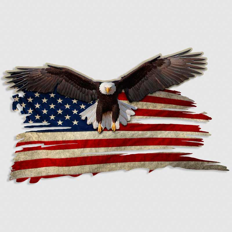 Bald Eagle American Flag Usa Decal