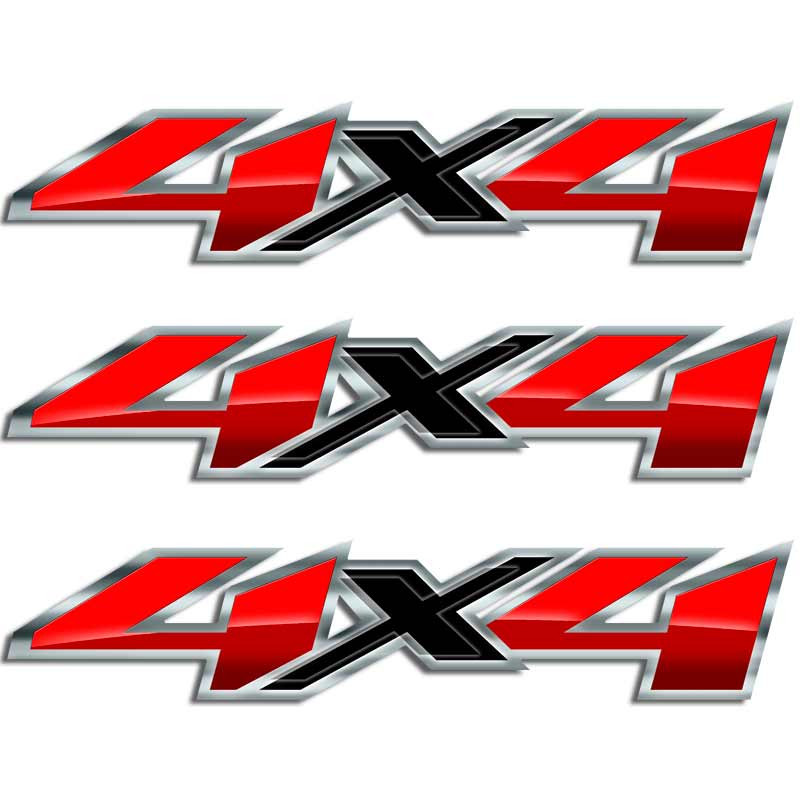 4x4 Silverado Candy Apple Red  Horizon Decal Set