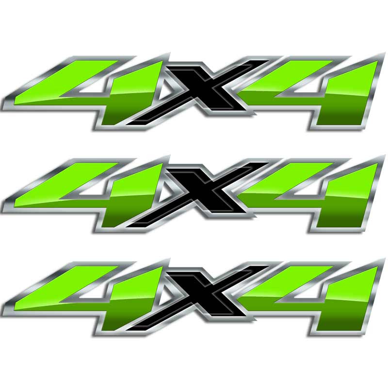 4x4 Silverado Hulk Green Horizon Truck Decal Set