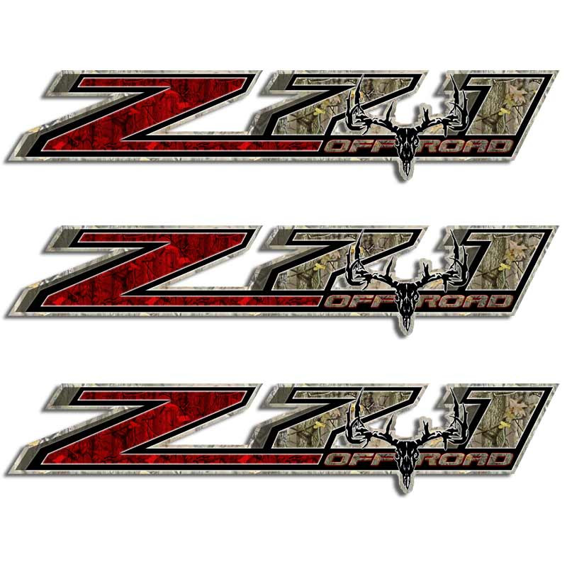 Camouflage Z71 Off Road Deer Skull Truck Decals