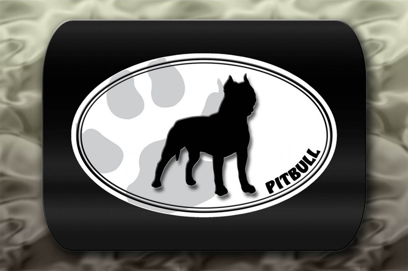Pitbull Dog Paw Oval