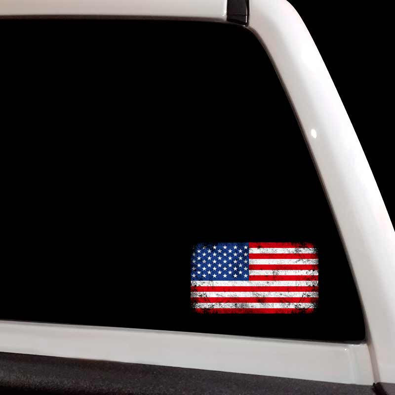 American Flag Grunge USA Vinyl Decal