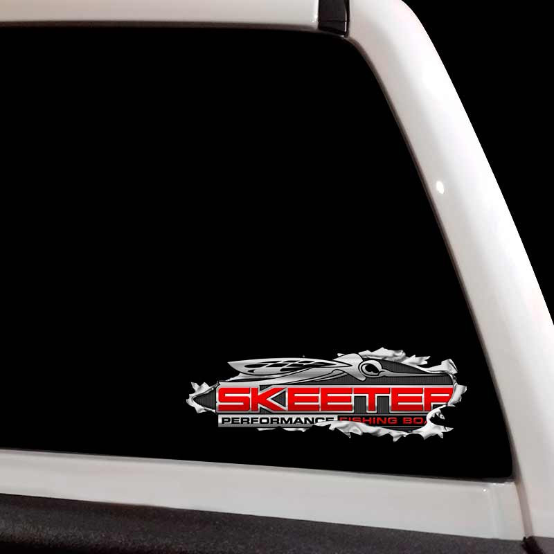 Ripped Metal Skeeter Bass Boat Fishing Decal Set