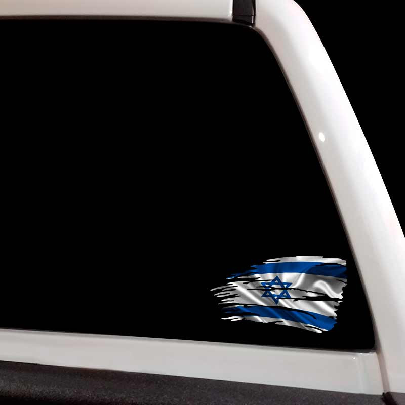 Israel Tattered Flag Israeli Decal Set