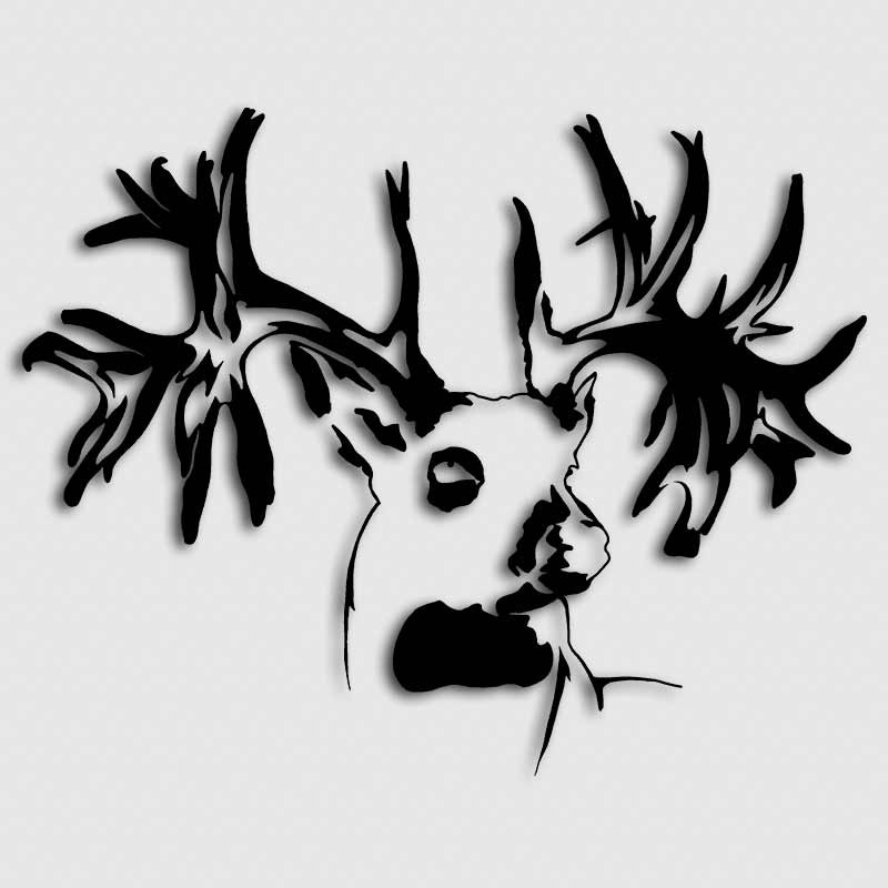 Whitetail Non Typical Buck Head Decal