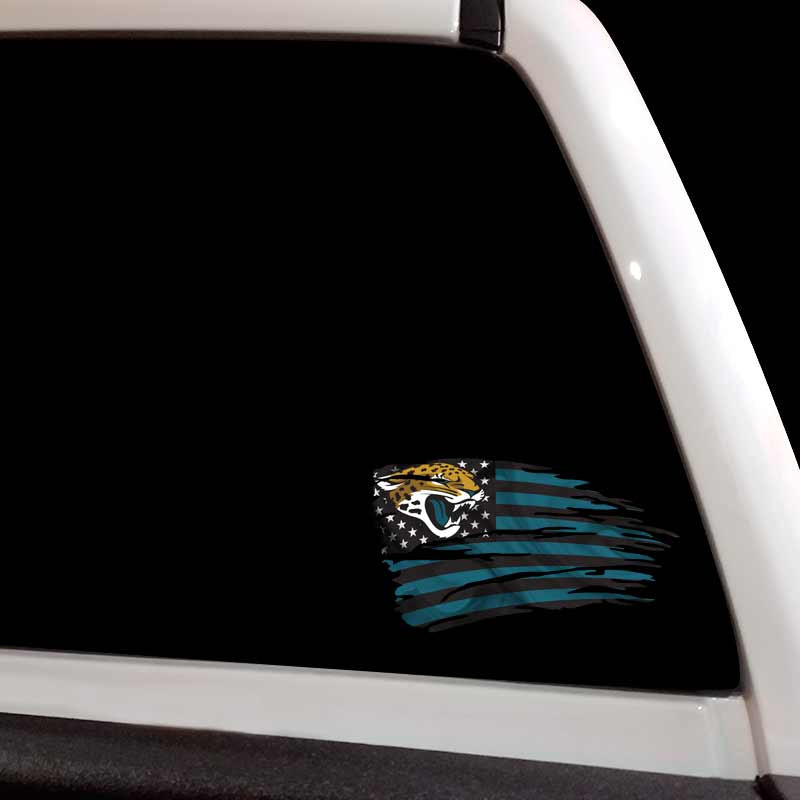 Jacksonville Jaguars Tattered Flag Decal Set