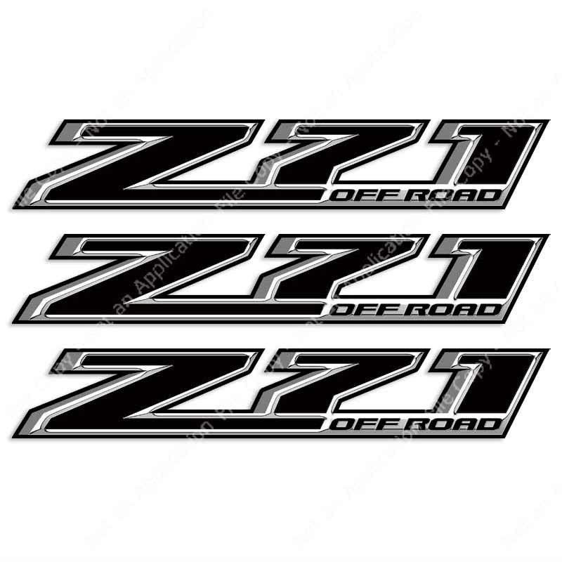 Z71 Silverado Off Road Simulated Chrome Truck Decals