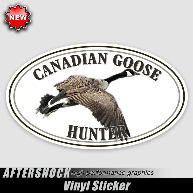 Canadian Goose Drift Oval Sticker