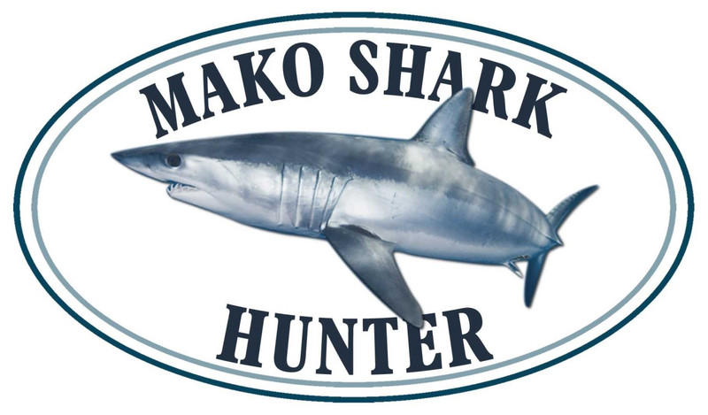 Mako Shark Hunter Oval Decal