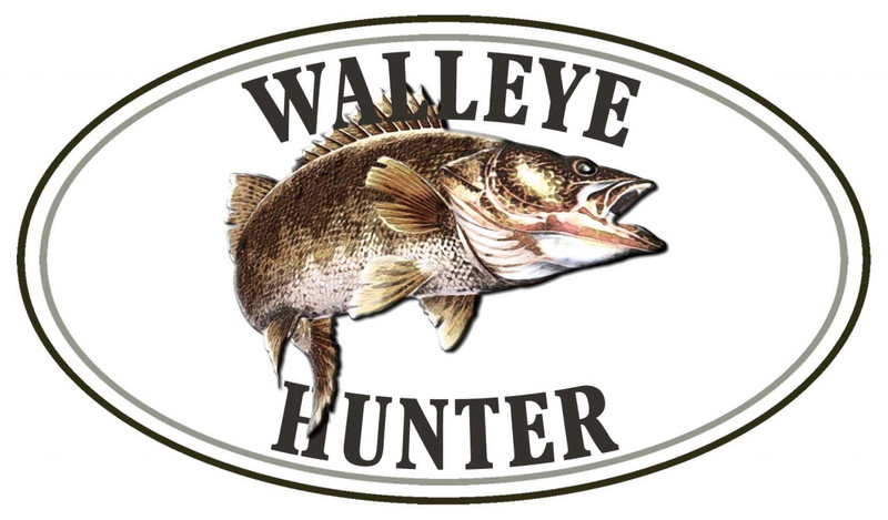 Walleye Hunter Fish Sticker