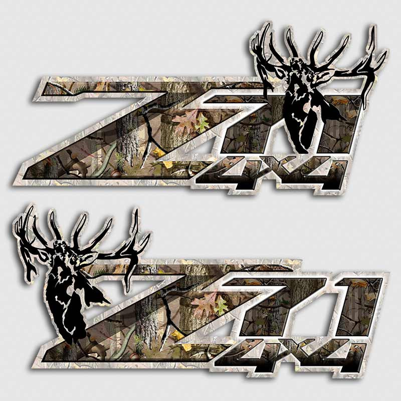 Z71 Elk Hunting 4x4 Silverado Stickers