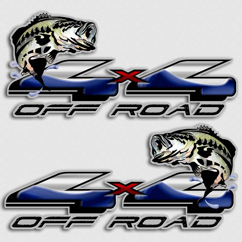 4x4 Bass Fishing Ford F-150 Decals