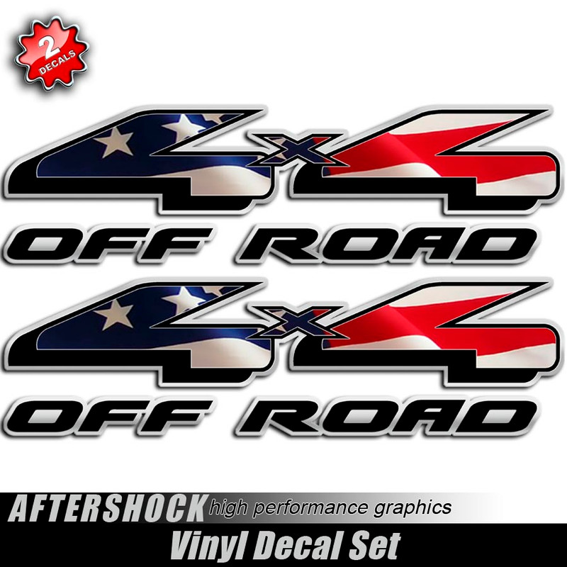 4x4 American Flag F-150 Decals