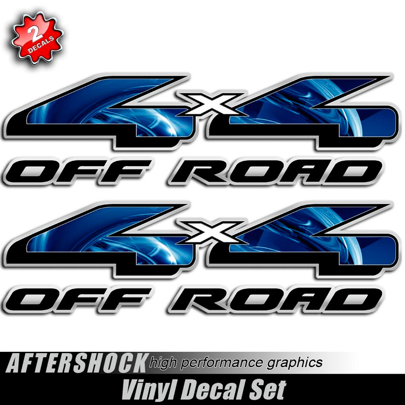 4x4 Electric Blue F-150 Decals