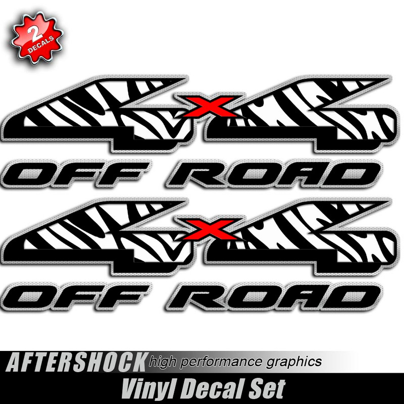 4x4 African Zebra Off Road Decals